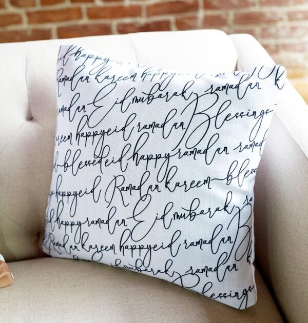 Ramadan Eid Calligraphy Pillow-Zip Cover