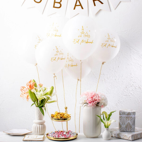 ‘Eid Mubarak’ Celebration Latex Balloons (Set of 25)