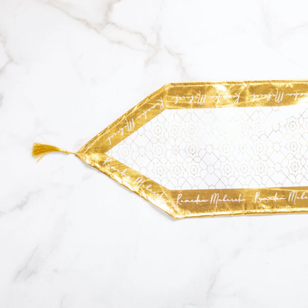 Metallic Gold ‘Ramadan Mubarak’ Runner
