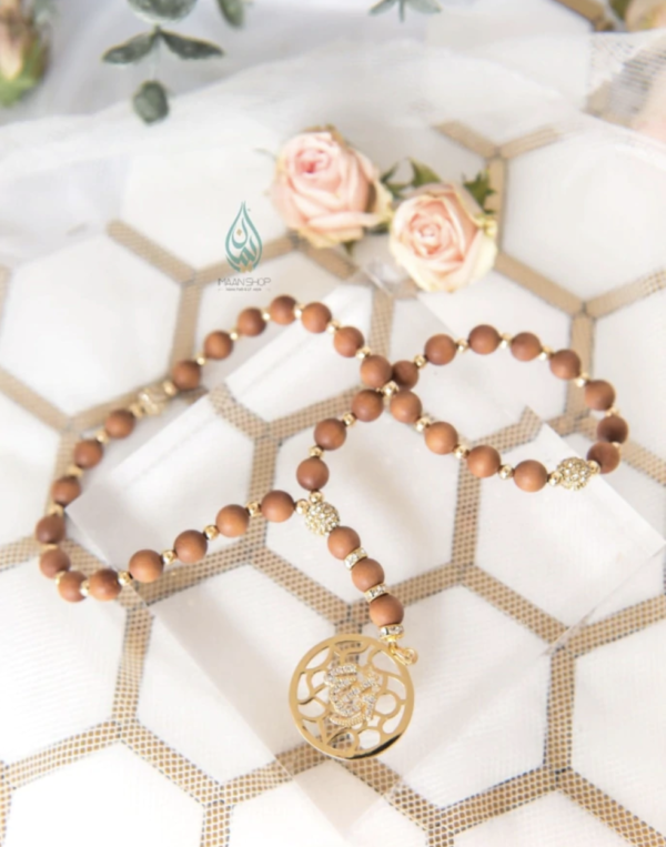 33 Beads PREMIUM Tasbih Misbaha with 24K Gold Plated Allah Pendant w/Gift Pouch